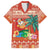 Hawaii Mele Kalikimaka Family Matching Off Shoulder Maxi Dress and Hawaiian Shirt Surfing Santa Funny Christmas