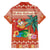 Hawaii Mele Kalikimaka Family Matching Off Shoulder Maxi Dress and Hawaiian Shirt Surfing Santa Funny Christmas