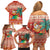 Hawaii Mele Kalikimaka Family Matching Off Shoulder Short Dress and Hawaiian Shirt Surfing Santa Funny Christmas