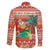 Hawaii Mele Kalikimaka Family Matching Off Shoulder Short Dress and Hawaiian Shirt Surfing Santa Funny Christmas