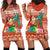 Hawaii Mele Kalikimaka Hoodie Dress Surfing Santa Funny Christmas