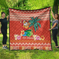 Hawaii Mele Kalikimaka Quilt Surfing Santa Funny Christmas LT9 - Polynesian Pride