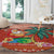 Hawaii Mele Kalikimaka Round Carpet Surfing Santa Funny Christmas