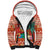 Hawaii Mele Kalikimaka Sherpa Hoodie Surfing Santa Funny Christmas