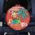 Hawaii Mele Kalikimaka Spare Tire Cover Surfing Santa Funny Christmas