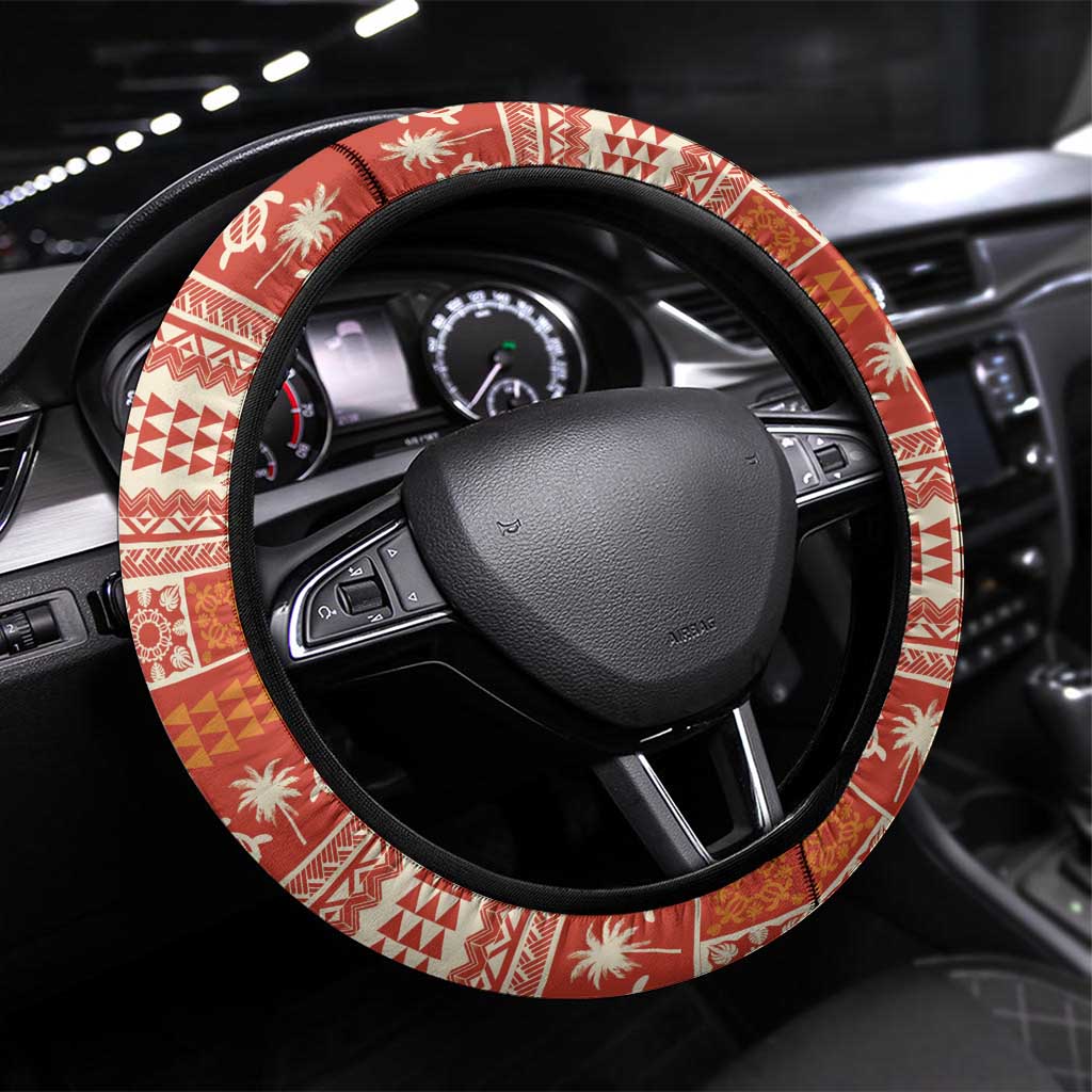 Hawaii Mele Kalikimaka Steering Wheel Cover Surfing Santa Funny Christmas