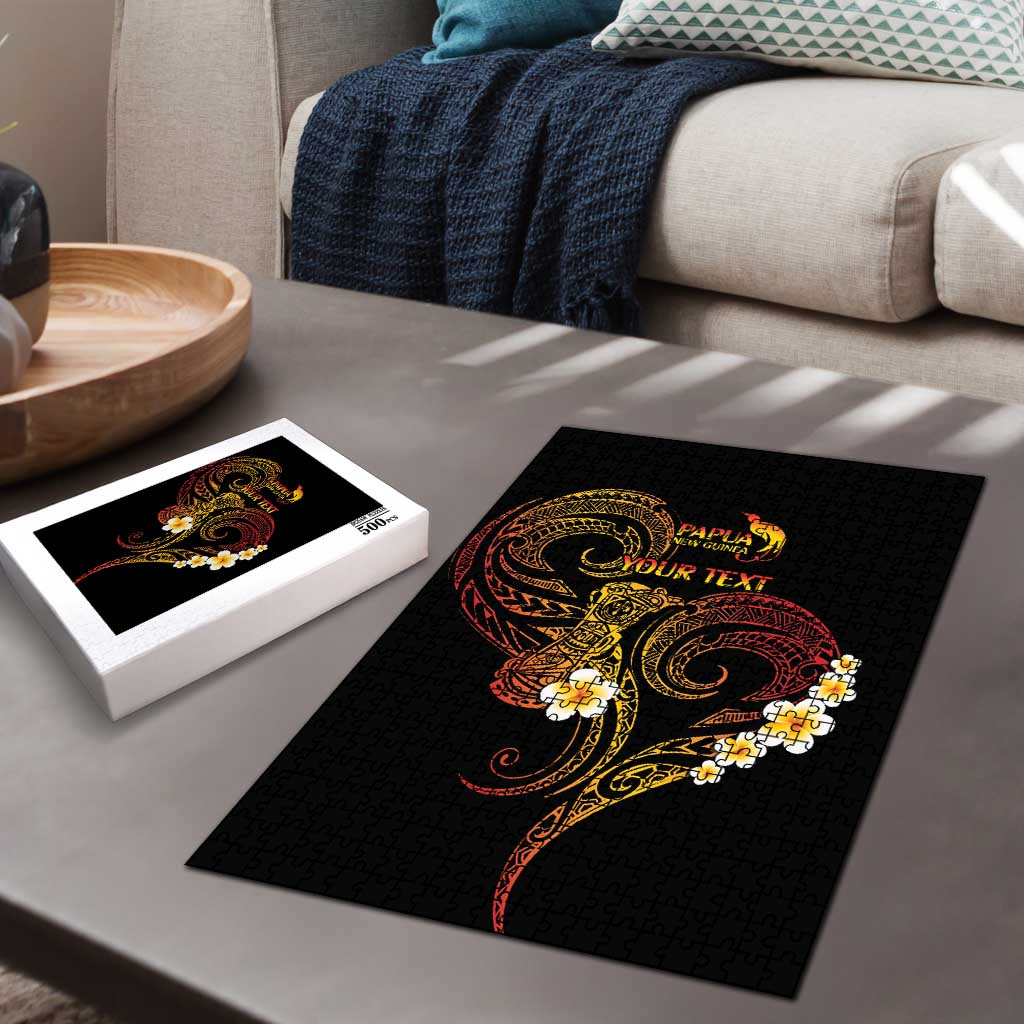 Personalised Papua New Guinea Sepik Puzzle Plumeria Floral Tribal Pattern LT9 - Polynesian Pride