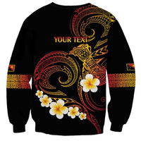 Personalised Papua New Guinea Sepik Sweatshirt Plumeria Floral Tribal Pattern LT9 - Polynesian Pride