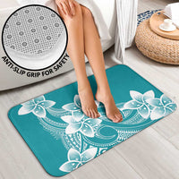 Polynesian Plumeria Flowers Tribal Bathroom Set Pacific Tattoo Teal Style LT9 - Polynesian Pride