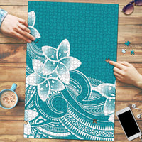 Polynesian Plumeria Flowers Tribal Puzzle Pacific Tattoo Teal Style LT9 Teal - Polynesian Pride