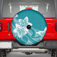 Polynesian Plumeria Flowers Tribal Spare Tire Cover Pacific Tattoo Teal Style LT9 - Polynesian Pride