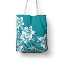 Polynesian Plumeria Flowers Tribal Tote Bag Pacific Tattoo Teal Style LT9 - Polynesian Pride