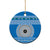 Personalised Fiji Marau Na Kerisimasi Ceramic Ornament Merry Christmas Tapa Pattern Blue Style LT9 - Polynesian Pride