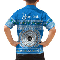 Personalised Fiji Marau Na Kerisimasi Hawaiian Shirt Merry Christmas Tapa Pattern Blue Style LT9 - Polynesian Pride