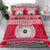 Personalised Fiji Marau Na Kerisimasi Bedding Set Merry Christmas Tapa Pattern Red Style LT9 - Polynesian Pride