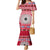 Personalised Fiji Marau Na Kerisimasi Mermaid Dress Merry Christmas Tapa Pattern Red Style LT9 Women Red - Polynesian Pride