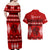 Personalised Tonga Kilisimasi Fiefia Couples Matching Off Shoulder Maxi Dress and Hawaiian Shirt Merry Christmas with Turtle Ngatu Pattern LT9 - Polynesian Pride