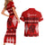 Personalised Tonga Kilisimasi Fiefia Couples Matching Short Sleeve Bodycon Dress and Hawaiian Shirt Merry Christmas with Turtle Ngatu Pattern LT9 - Polynesian Pride