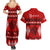 Personalised Tonga Kilisimasi Fiefia Couples Matching Summer Maxi Dress and Hawaiian Shirt Merry Christmas with Turtle Ngatu Pattern LT9 - Polynesian Pride