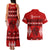 Personalised Tonga Kilisimasi Fiefia Couples Matching Tank Maxi Dress and Hawaiian Shirt Merry Christmas with Turtle Ngatu Pattern LT9 - Polynesian Pride