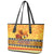 PNG Hamamas Krismas Leather Tote Bag Papua New Guinea Bird Of Paradise Merry Christmas Gold Style LT9 - Polynesian Pride