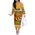 PNG Hamamas Krismas Off The Shoulder Long Sleeve Dress Papua New Guinea Bird Of Paradise Merry Christmas Gold Style LT9 Women Gold - Polynesian Pride