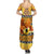 PNG Hamamas Krismas Summer Maxi Dress Papua New Guinea Bird Of Paradise Merry Christmas Gold Style LT9 - Polynesian Pride