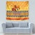 PNG Hamamas Krismas Tapestry Papua New Guinea Bird Of Paradise Merry Christmas Gold Style LT9 - Polynesian Pride