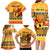 Personalised PNG Hamamas Krismas Family Matching Long Sleeve Bodycon Dress and Hawaiian Shirt Papua New Guinea Bird Of Paradise Merry Christmas Gold Style LT9 - Polynesian Pride