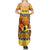 Personalised PNG Hamamas Krismas Summer Maxi Dress Papua New Guinea Bird Of Paradise Merry Christmas Gold Style LT9 - Polynesian Pride