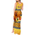 Personalised PNG Hamamas Krismas Tank Maxi Dress Papua New Guinea Bird Of Paradise Merry Christmas Gold Style LT9 - Polynesian Pride