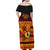 PNG Hamamas Krismas Family Matching Off Shoulder Maxi Dress and Hawaiian Shirt Papua New Guinea Bird Of Paradise Merry Christmas Black Style LT9 - Polynesian Pride