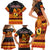 PNG Hamamas Krismas Family Matching Short Sleeve Bodycon Dress and Hawaiian Shirt Papua New Guinea Bird Of Paradise Merry Christmas Black Style LT9 - Polynesian Pride