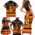 Personalised PNG Hamamas Krismas Family Matching Short Sleeve Bodycon Dress and Hawaiian Shirt Papua New Guinea Bird Of Paradise Merry Christmas Black Style LT9 - Polynesian Pride