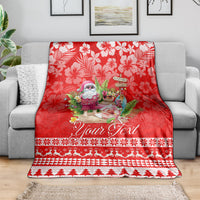 Personalised Hawaii Mele Kalikimaka Blanket Santa Beach Merry Christmas LT9 - Polynesian Pride