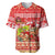 Hawaii Mele Kalikimaka Baseball Jersey Santa Claus and Hula Dancing Merry Christmas LT9 Red - Polynesian Pride