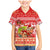 Hawaii Mele Kalikimaka Family Matching Mermaid Dress and Hawaiian Shirt Santa Claus and Hula Dancing Merry Christmas LT9 Son's Shirt Red - Polynesian Pride