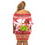 Hawaii Mele Kalikimaka Family Matching Off Shoulder Short Dress and Hawaiian Shirt Santa Claus and Hula Dancing Merry Christmas LT9 - Polynesian Pride