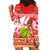 Hawaii Mele Kalikimaka Hoodie Dress Santa Claus and Hula Dancing Merry Christmas LT9 - Polynesian Pride