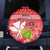 Hawaii Mele Kalikimaka Spare Tire Cover Santa Claus and Hula Dancing Merry Christmas LT9 Red - Polynesian Pride