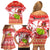 Personalised Hawaii Mele Kalikimaka Family Matching Off Shoulder Short Dress and Hawaiian Shirt Santa Claus and Hula Dancing Merry Christmas LT9 - Polynesian Pride