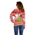 Personalised Hawaii Mele Kalikimaka Off Shoulder Sweater Santa Claus and Hula Dancing Merry Christmas LT9 - Polynesian Pride