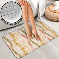 Hawaiian Ohia Lehua Lei Bathroom Set Plaid Palaka Ahiehie Pattern LT9 - Polynesian Pride