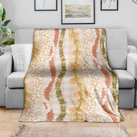 Hawaiian Ohia Lehua Lei Blanket Plaid Palaka Ahiehie Pattern LT9 - Polynesian Pride