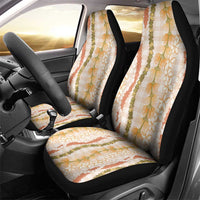 Hawaiian Ohia Lehua Lei Car Seat Cover Plaid Palaka Ahiehie Pattern LT9 - Polynesian Pride