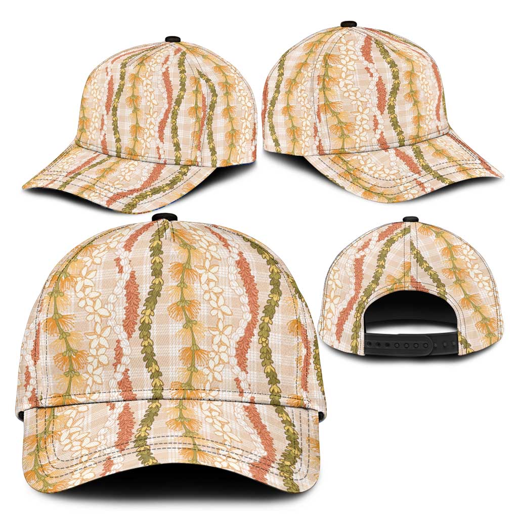 Hawaiian Ohia Lehua Lei Classic Cap Plaid Palaka Ahiehie Pattern LT9 - Polynesian Pride