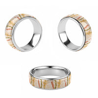 Hawaiian Ohia Lehua Lei Classic Ring Plaid Palaka Ahiehie Pattern LT9 - Polynesian Pride