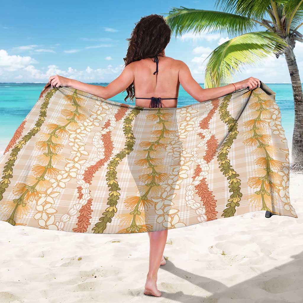 Hawaiian Ohia Lehua Lei Sarong Plaid Palaka Ahiehie Pattern LT9 - Polynesian Pride