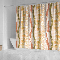 Hawaiian Ohia Lehua Lei Shower Curtain Plaid Palaka Ahiehie Pattern LT9 - Polynesian Pride