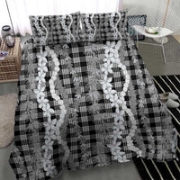 Hawaiian Ohia Lehua Lei Bedding Set Plaid Palaka Eleele Pattern LT9 - Polynesian Pride